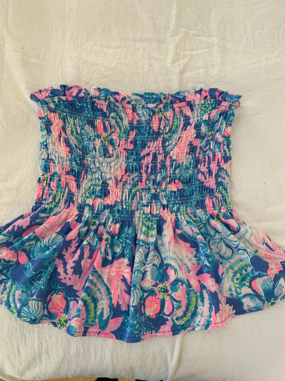 Lily Pulitzer Smocked Strapless Top